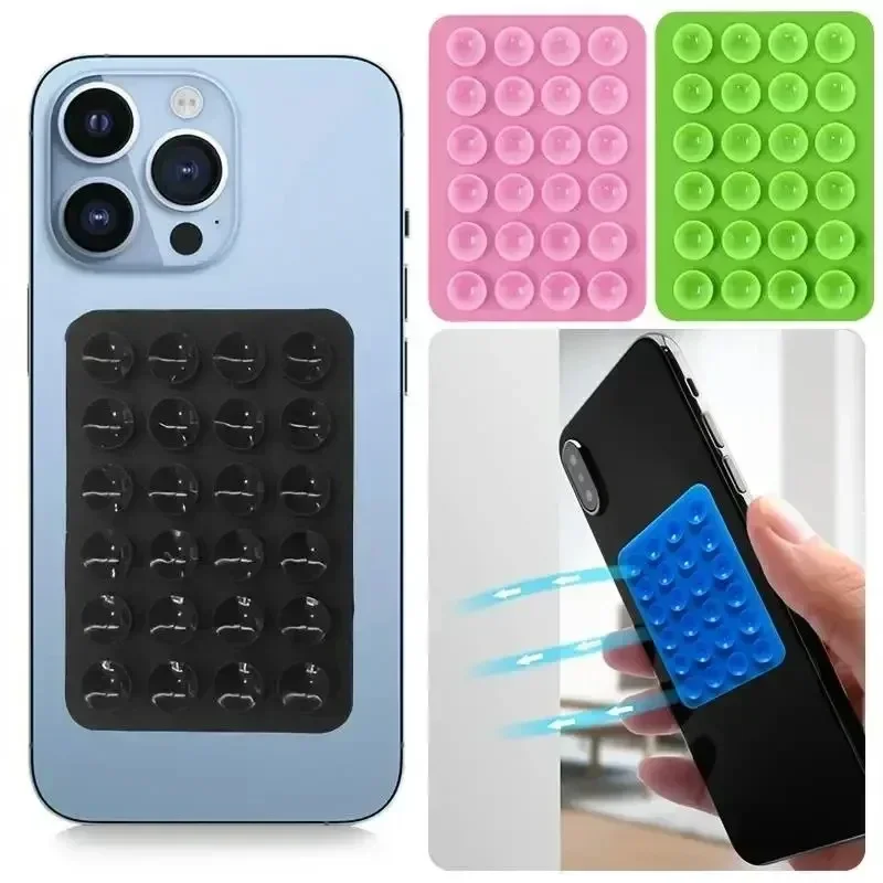 Phone Cases Silicone - Multifunktionale Silikon-Saugnapf-Handyhalterung, Wandhalterung, quadratisch, rutschfest, einseitige