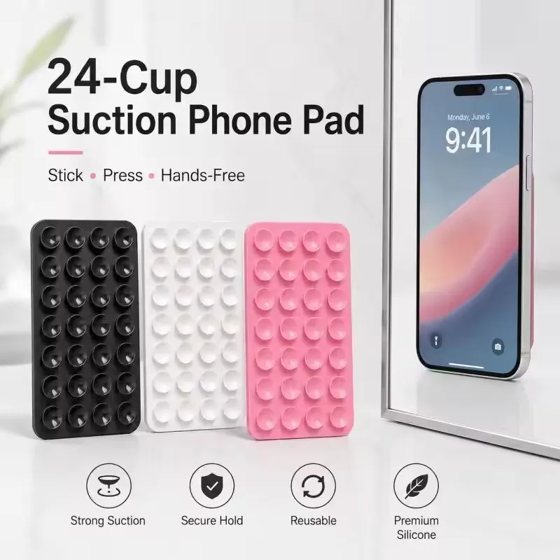 Phone Cases Silicone - Silikon-Wandhalterung mit Saugnapf, Kreative Multifunktionale Wandmontierte