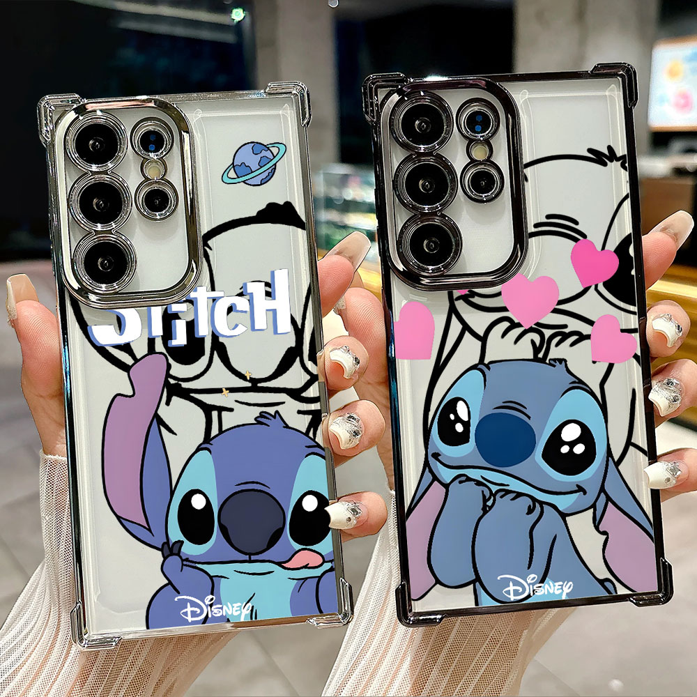 Phone Cases Disney - Stitch Line Hintergrund Silikonhülle für Samsung