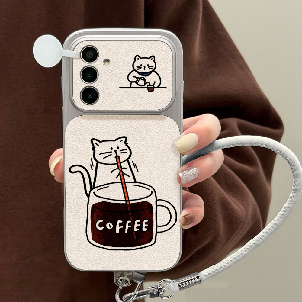 Phone Cases For Samsung A14 - Kaffee-Süße-Katzen-Handyhülle für Samsung S26 S25 S24
