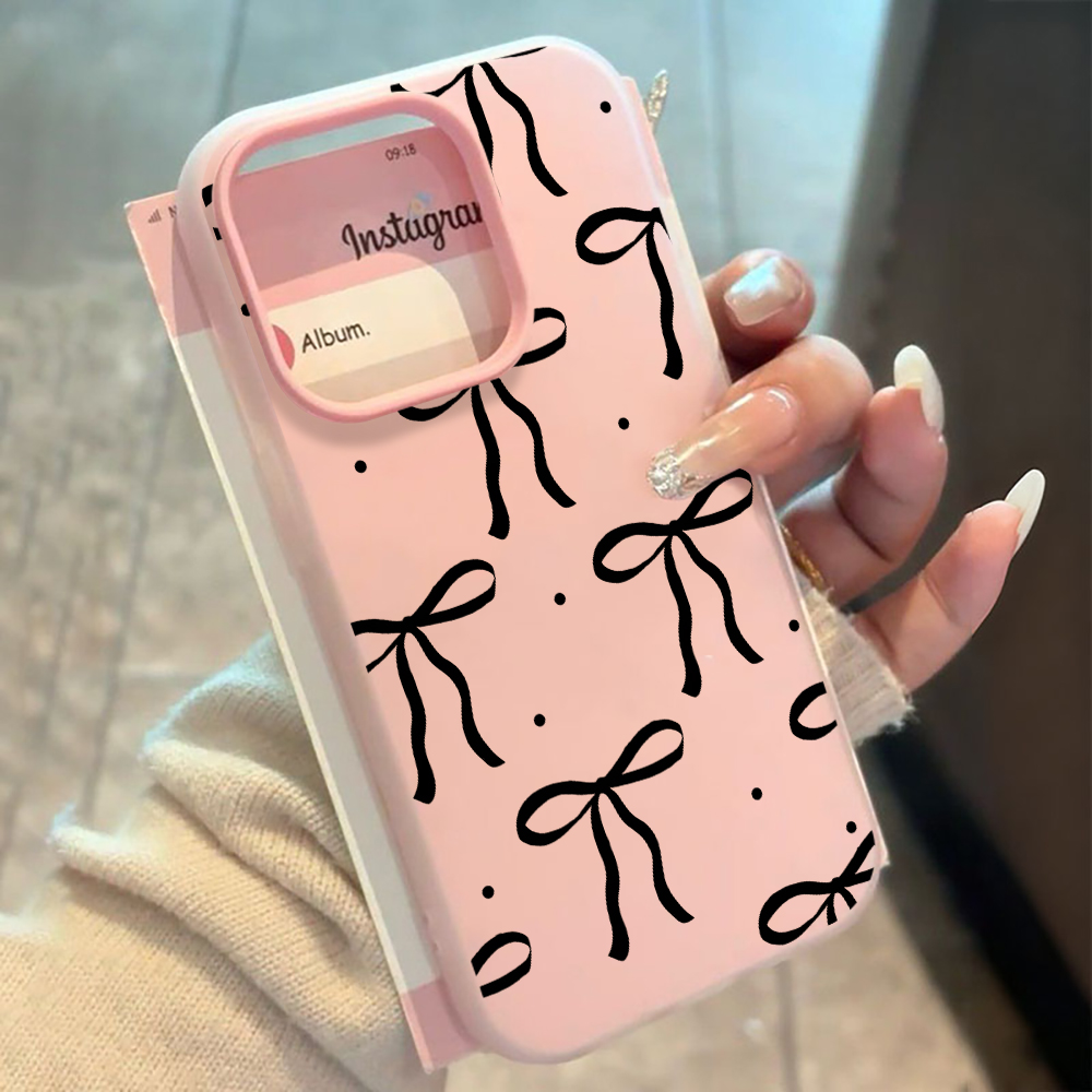 Phone Cases Xiaomi 15T - INS Große schwarze Schleifenmuster-Silikon-Handyhülle für Xiaomi