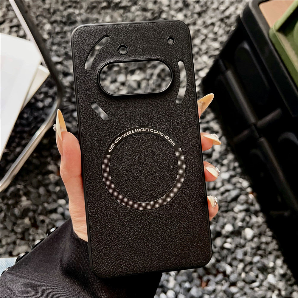Phone Cases Nothing 3A - Luxuriöse Business-PU-Leder-Magsafe-Magnet-Handyhülle für Nothing Phone 2A