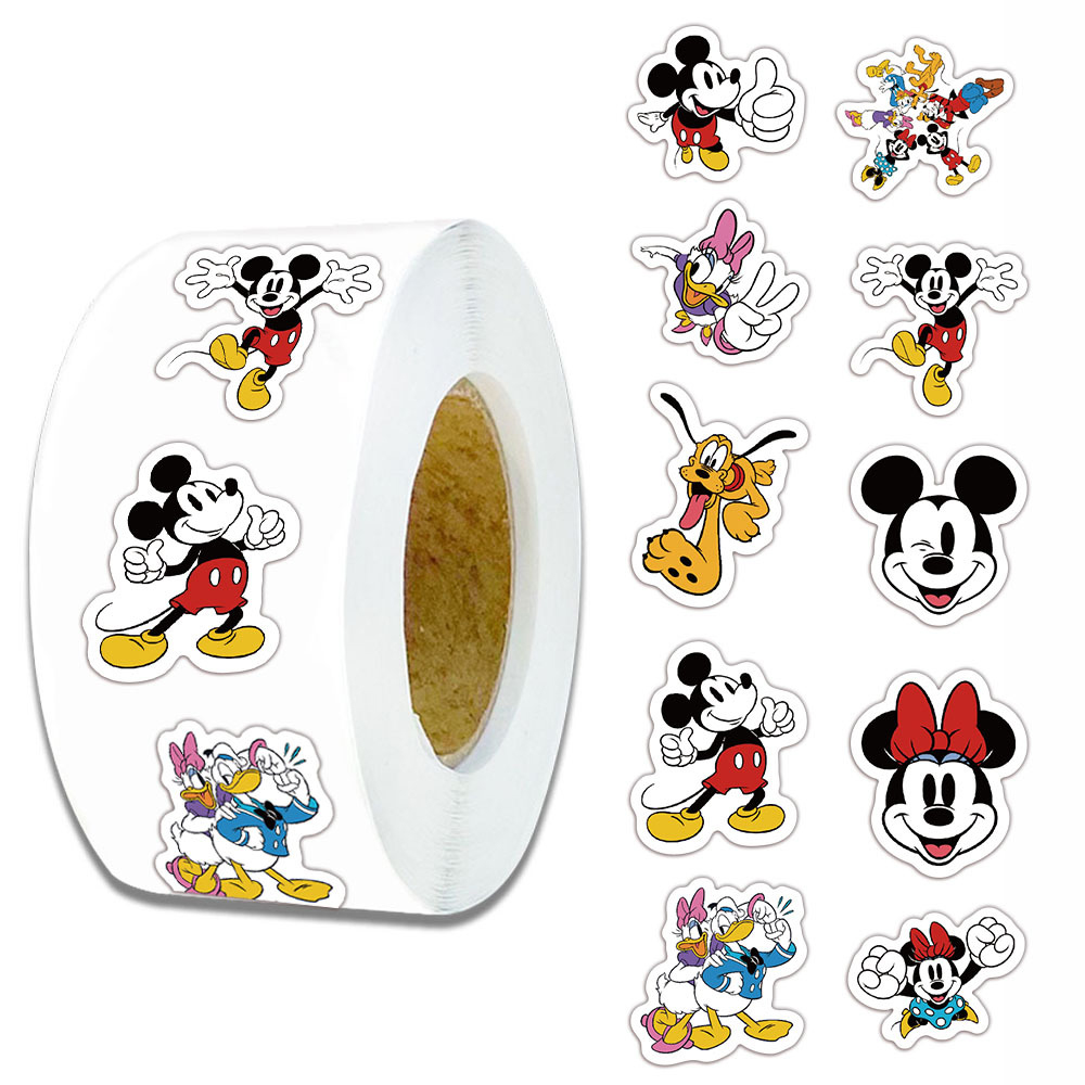 Phone Cases Disney - 500 Stück/Rolle Disney Cartoon-Aufkleber Niedliche Mickey