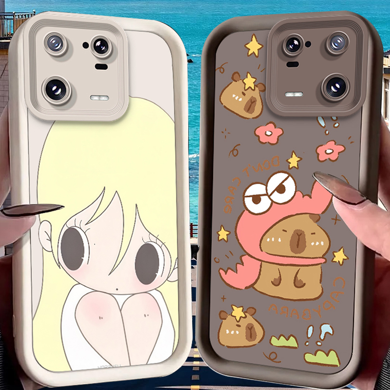 Phone Cases Xiaomi 15T - Shy Knees-Up Blonde Big Eyes Weiche