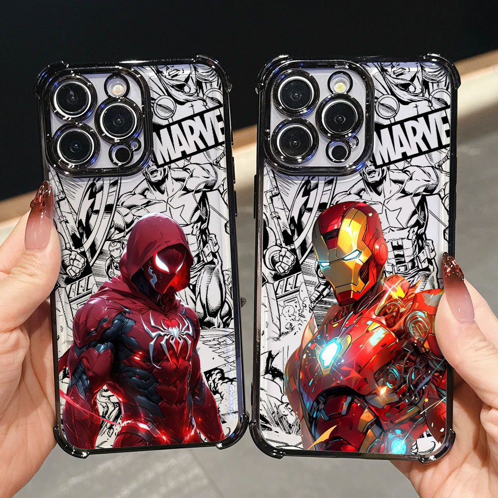 Phone Cases For Samsung A14 - Iron Spider Man Captain America Luxus-Hülle