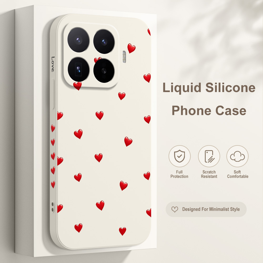 Phone Cases Xiaomi 15T - Karmesinrote Herz-Handyhülle für Xiaomi 17T 15T