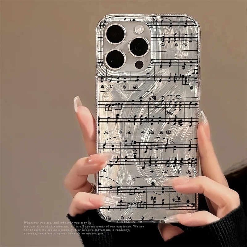 Phone Cases For Samsung A14 - Lustige Buchstaben- und Musiknoten-Handyhülle für Samsung