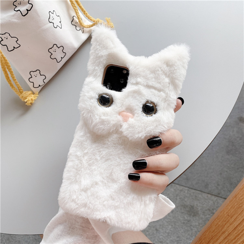 3D Niedliche Cartoon-Katze Plü – Phone Cases Xs Bewertung und Preis