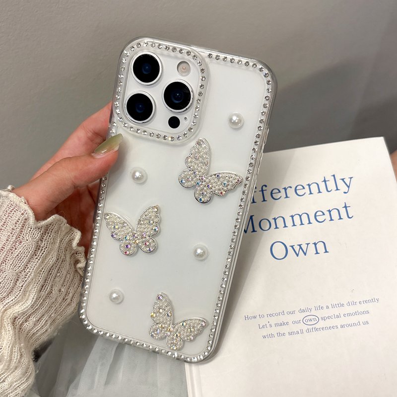 Pearl Butterfly Bling Diamond  – Phone Cases Loopy Bewertung und Preis
