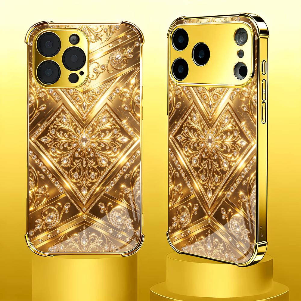 Stilvolle goldene Barock-Glas- – Phone Cases Rhode Bewertung und Preis