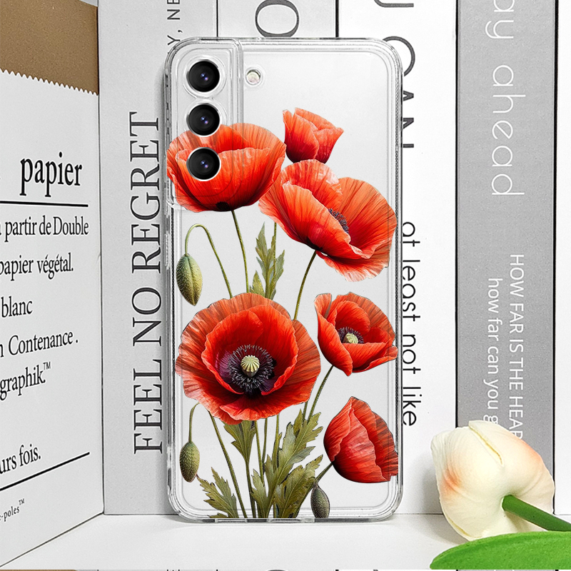 Mohnblüten-Blüte Heißer Roter  – Phone Cases For Samsung A14 Bewertung und Preis