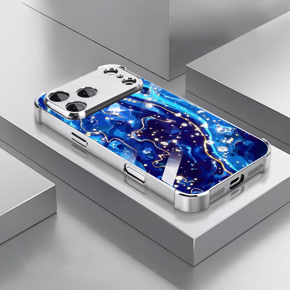 Elegante tiefblaue Textur-Glas – Phone Cases Rhode Bewertung und Preis