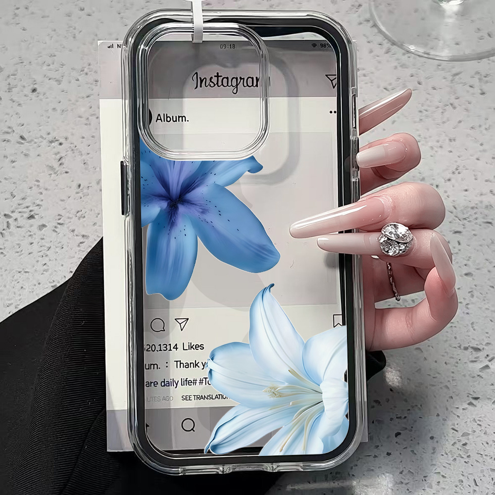Blaue Lilien-Blumen Transparen – Phone Cases Otterbox Bewertung und Preis