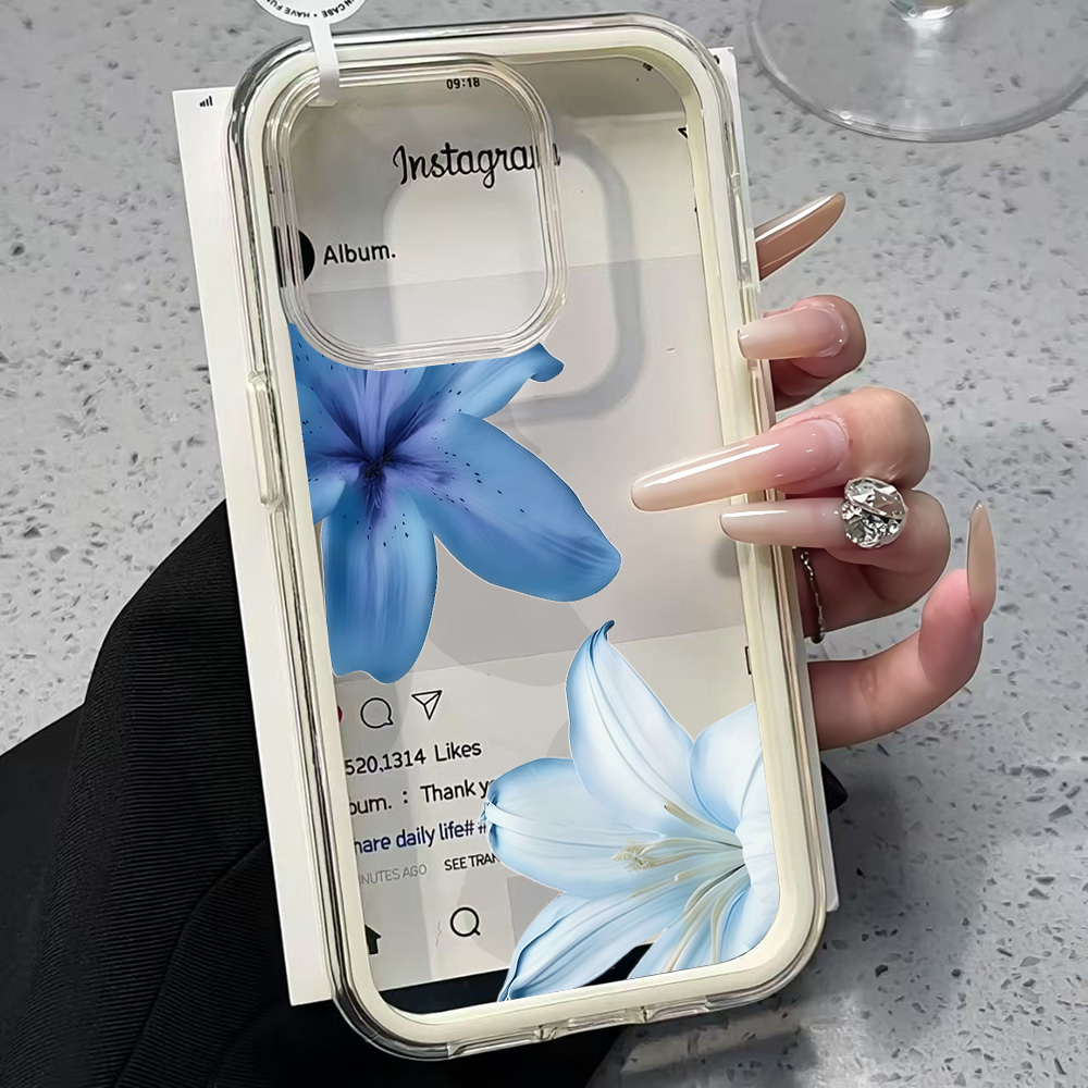 Blaue Lilien-Blumen Transparen – Phone Cases Otterbox Bewertung und Preis