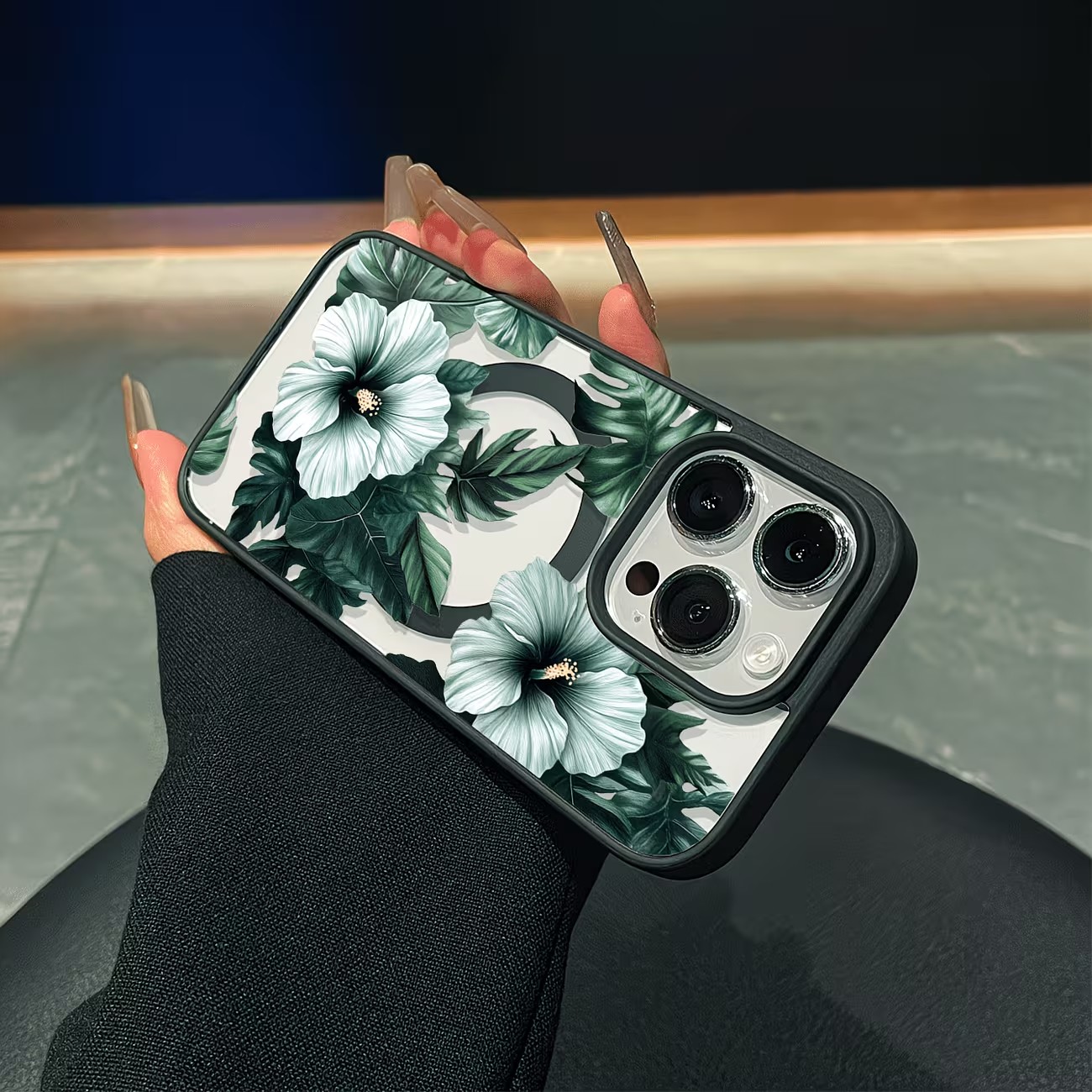 Grüne Blumenmuster Handyhülle  – Phone Cases Otterbox Bewertung und Preis